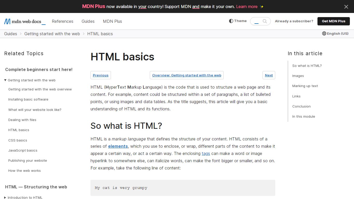 HTML basics - Learn web development | MDN - Mozilla