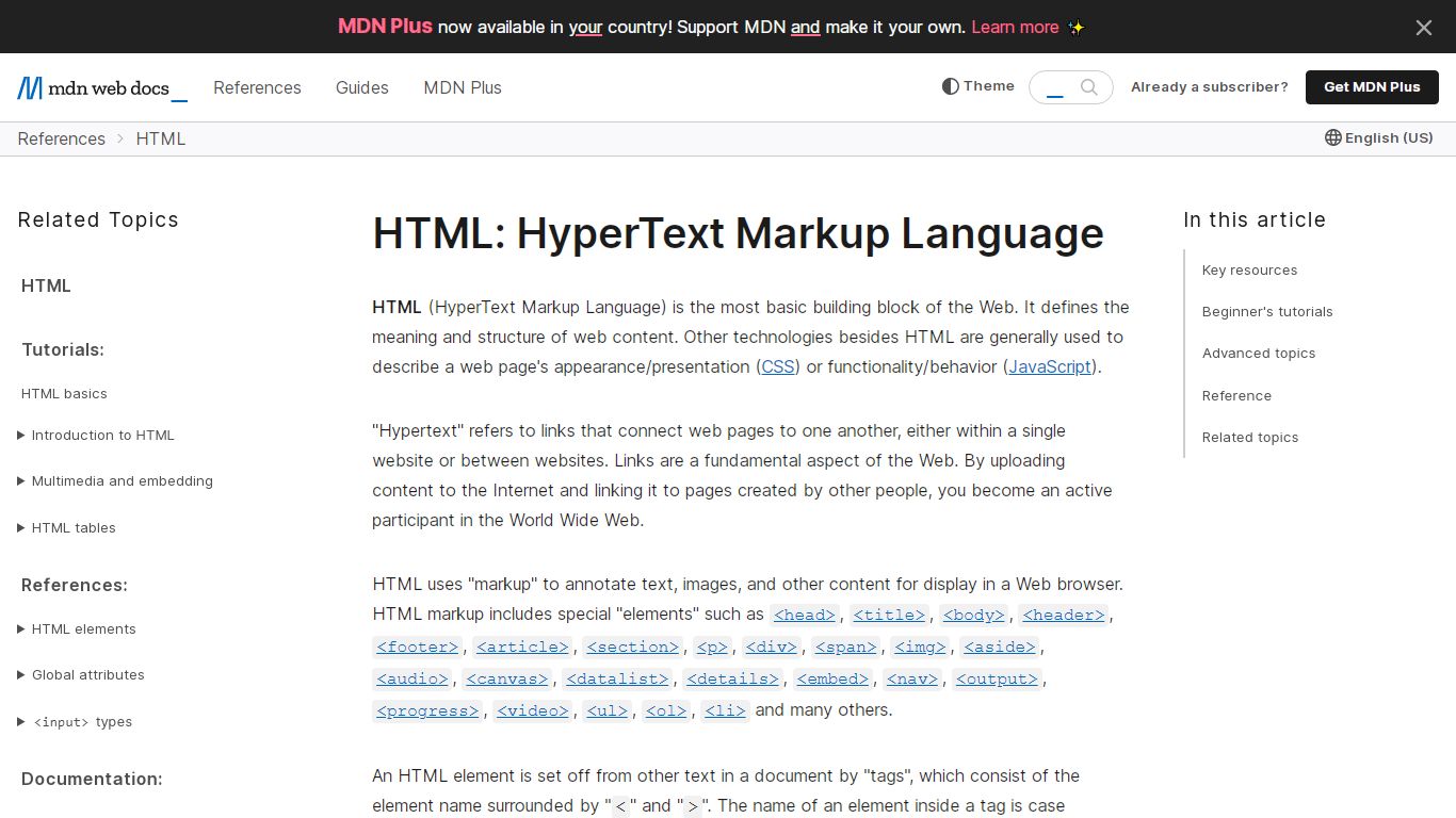 HTML: HyperText Markup Language | MDN - Mozilla